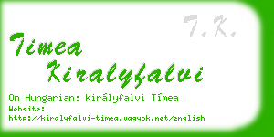 timea kiralyfalvi business card